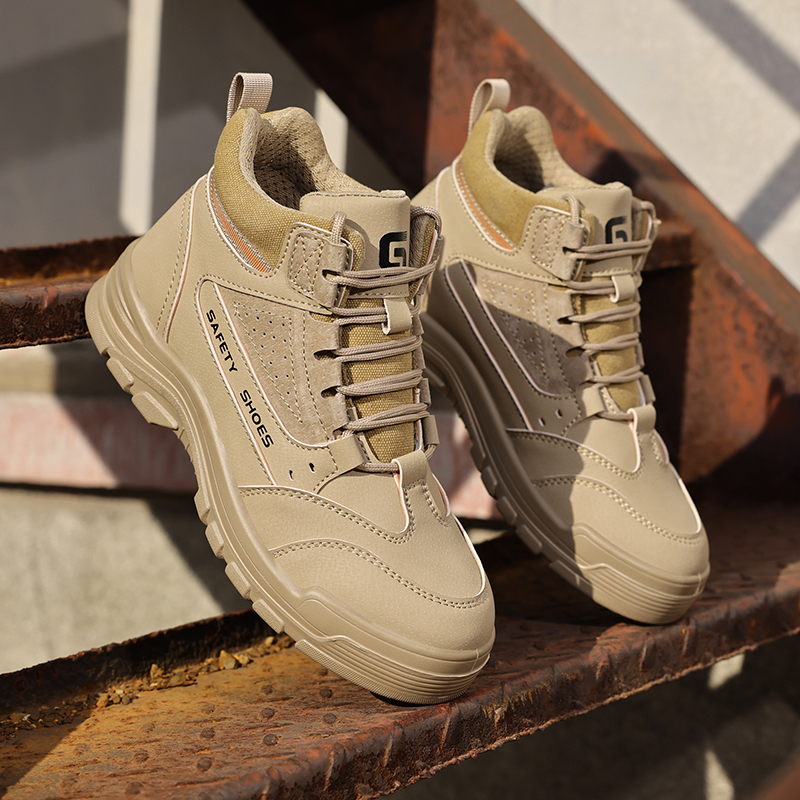 GUYISA  Anti-smashing anti-puncture sports series European standard steel toe cap rubber and plastic sole labor protection shoes
