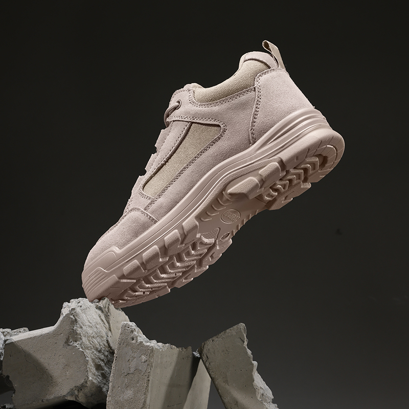 GUYISA  Labor protection shoes with anti-smashing anti-piercing canvas and suede European standard steel toe caps