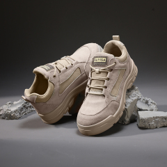 GUYISA  Labor protection shoes with anti-smashing anti-piercing canvas and suede European standard steel toe caps