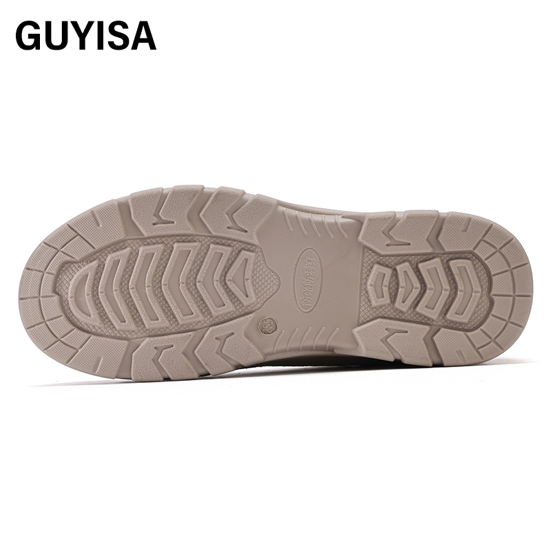 GUYISA  Labor protection shoes with anti-smashing anti-piercing canvas and suede European standard steel toe caps
