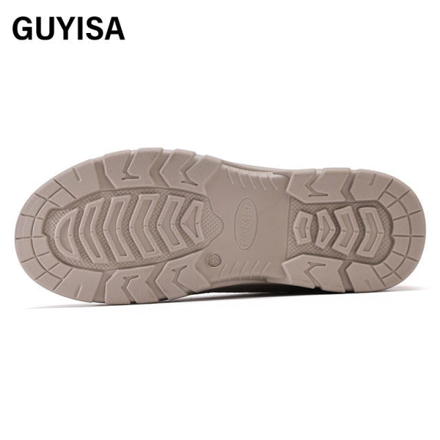 GUYISA  Labor protection shoes with anti-smashing anti-piercing canvas and suede European standard steel toe caps