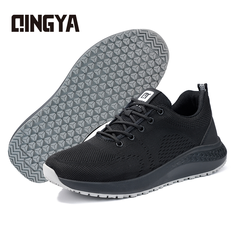 Sports series chef shoes with fly woven mesh solid MD sole and anti-slip SRC