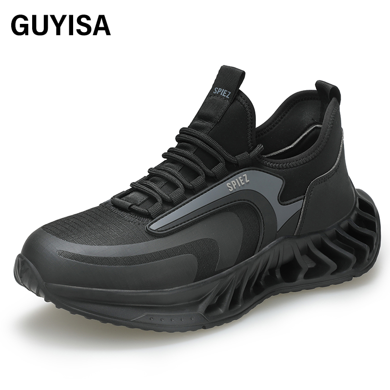 GUYISA Labor protection shoes with anti-smashing anti-piercing canvas and suede European standard steel toe caps