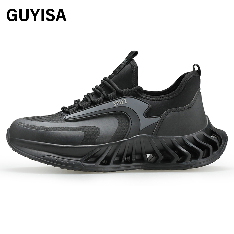 GUYISA Labor protection shoes with anti-smashing anti-piercing canvas and suede European standard steel toe caps
