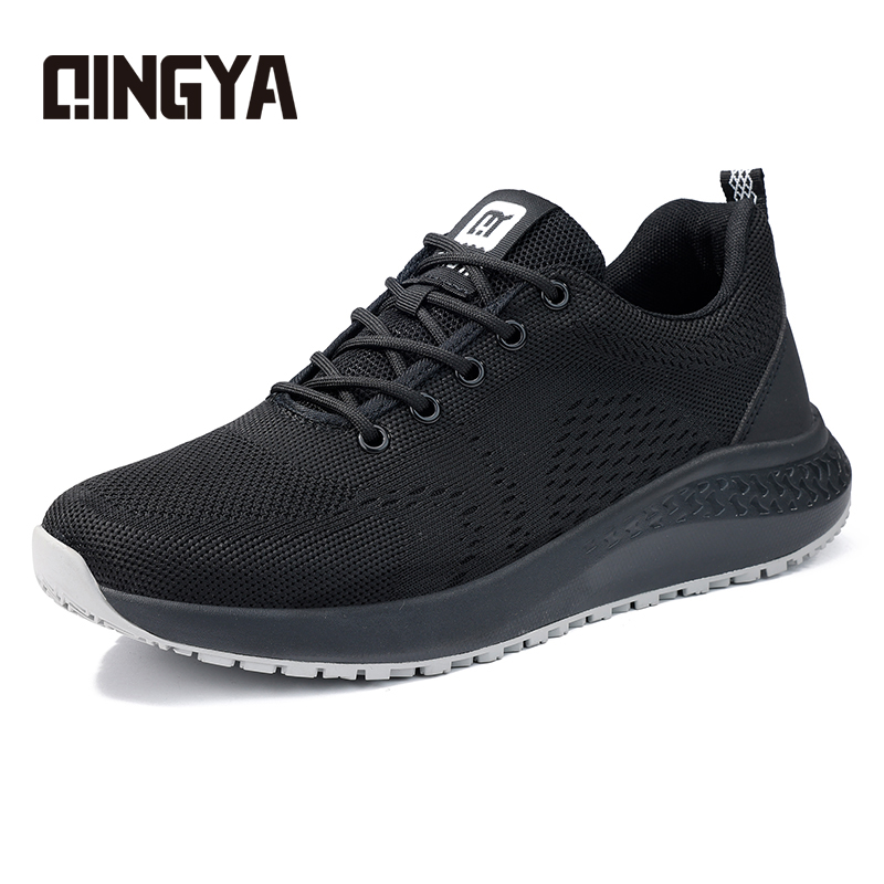 Sports series chef shoes with fly woven mesh solid MD sole and anti-slip SRC
