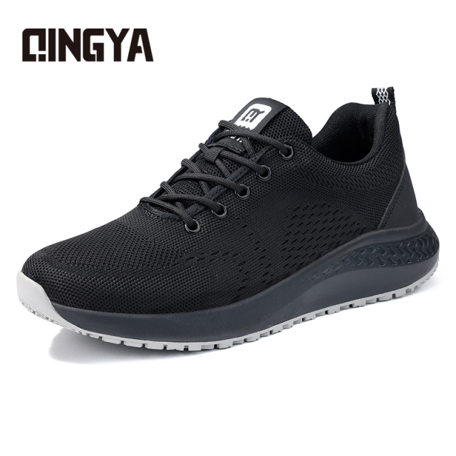 Sports series chef shoes with fly woven mesh solid MD sole and anti-slip SRC