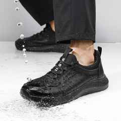 GUYISA Sports series anti-slip SRC black chef shoes