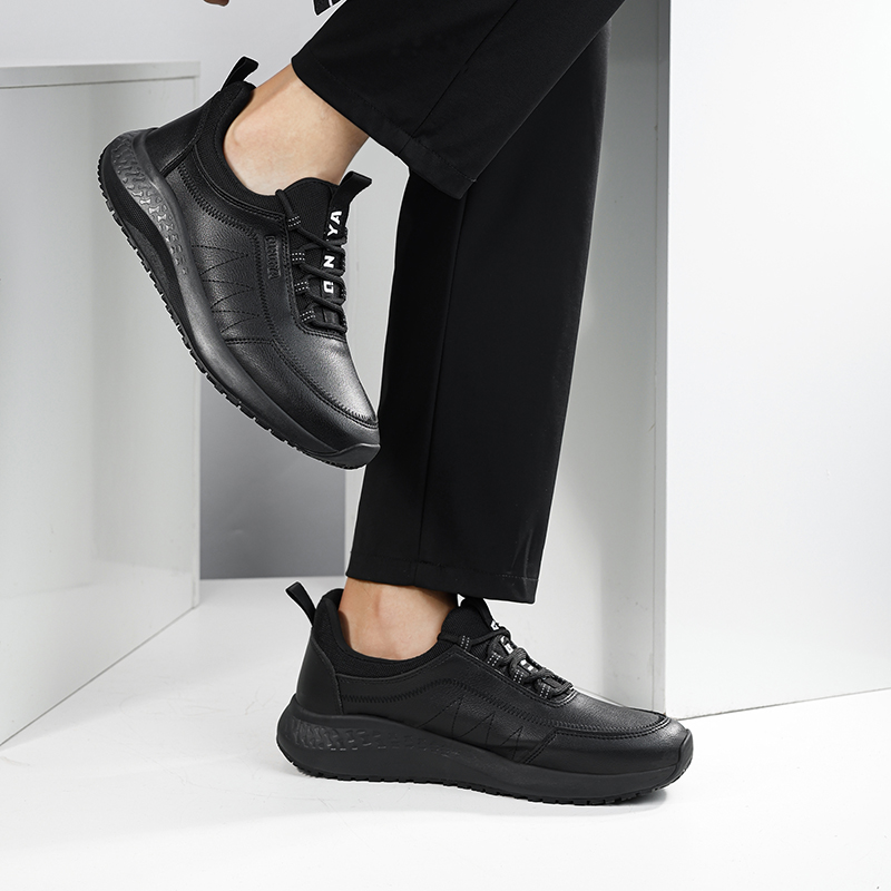 GUYISA Sports series anti-slip SRC black chef shoes