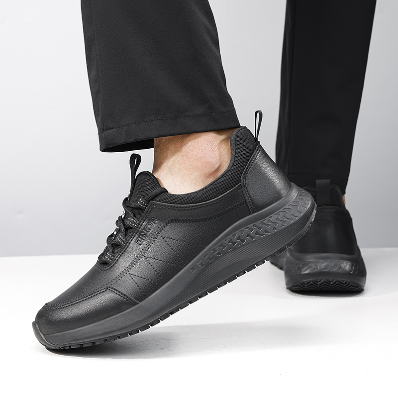 GUYISA Sports series anti-slip SRC black chef shoes