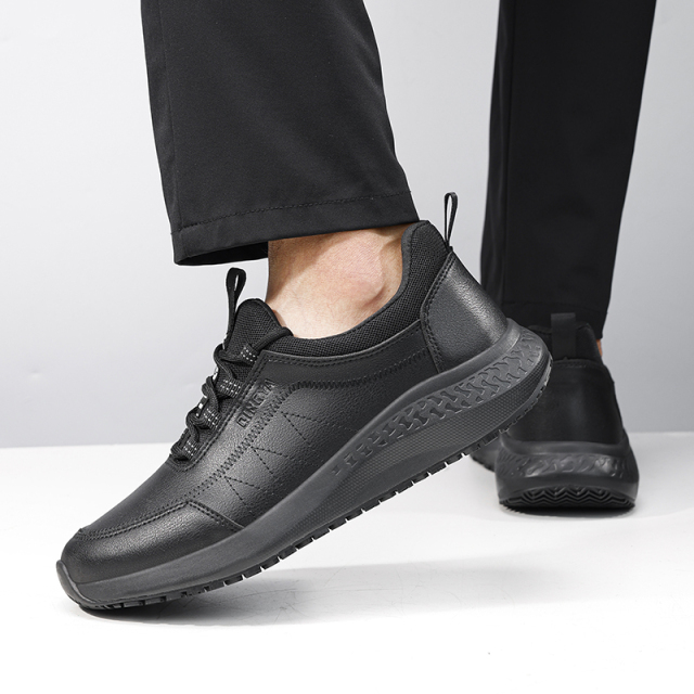 GUYISA Sports series anti-slip SRC black chef shoes