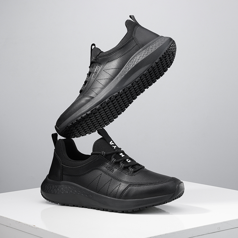 GUYISA Sports series anti-slip SRC black chef shoes