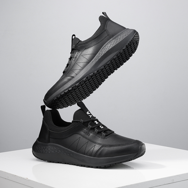 GUYISA Sports series anti-slip SRC black chef shoes