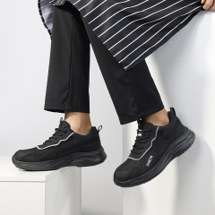 GUYISA New black microfiber solid MD sole chef shoes