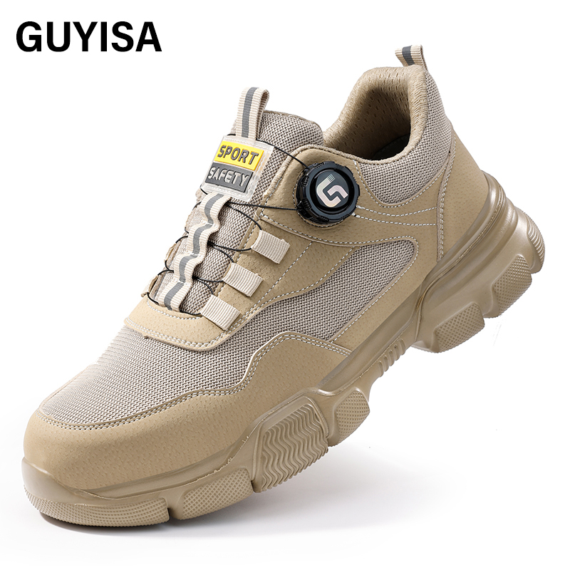 GUYISA  Labor protection shoes with European standard steel toe caps in workwear series, anti-smashing and anti-piercing