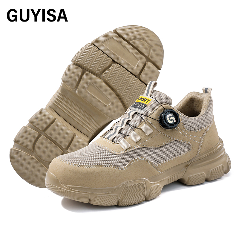 GUYISA  Labor protection shoes with European standard steel toe caps in workwear series, anti-smashing and anti-piercing