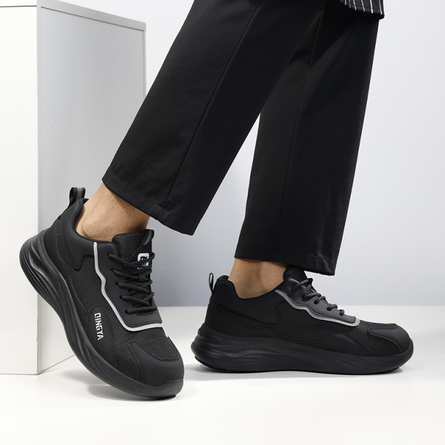 GUYISA New black microfiber solid MD sole chef shoes