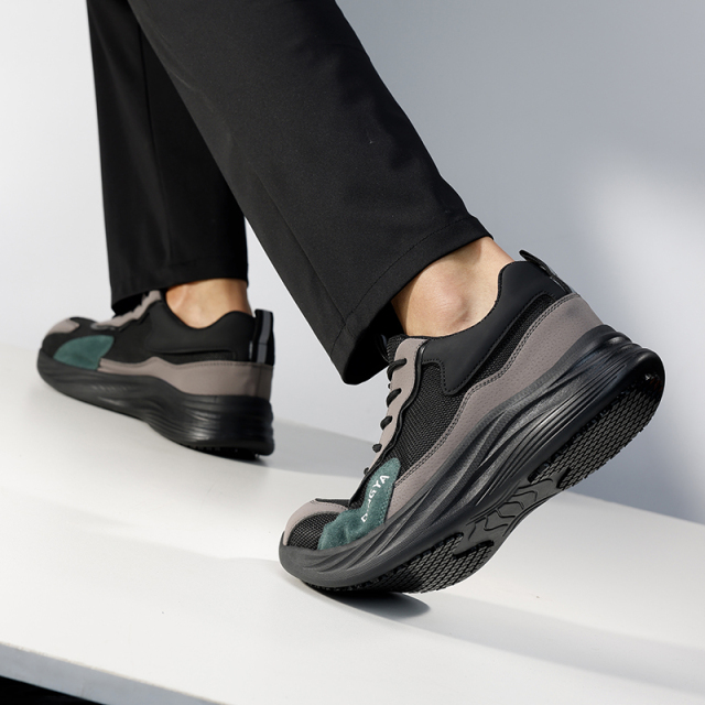 GUYISA  Microfiber black new solid MD sole chef shoes