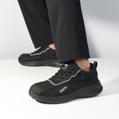 GUYISA New black microfiber solid MD sole chef shoes