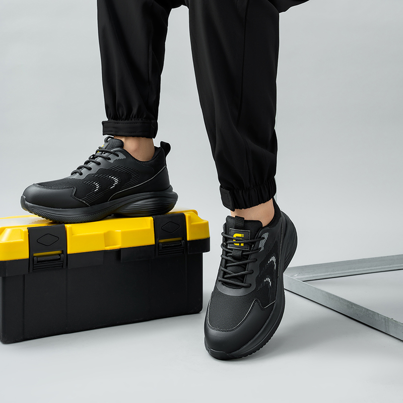 GUYISA  Black sports series anti-smashing anti-piercing labor protection shoes