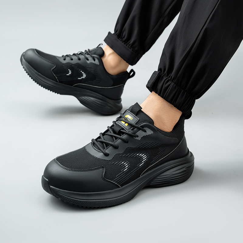 GUYISA  Black sports series anti-smashing anti-piercing labor protection shoes