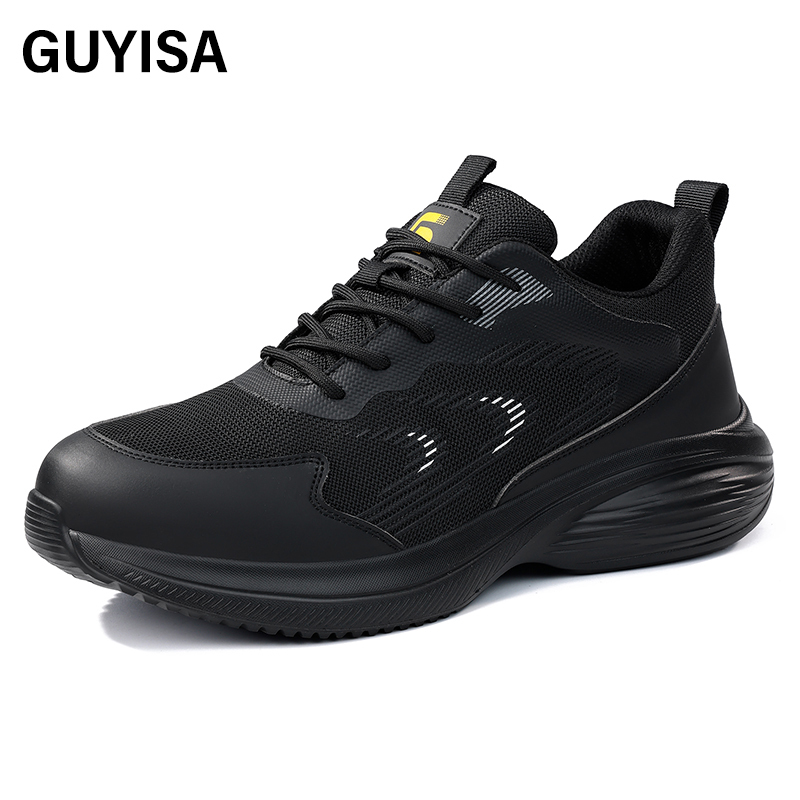 GUYISA  Black sports series anti-smashing anti-piercing labor protection shoes