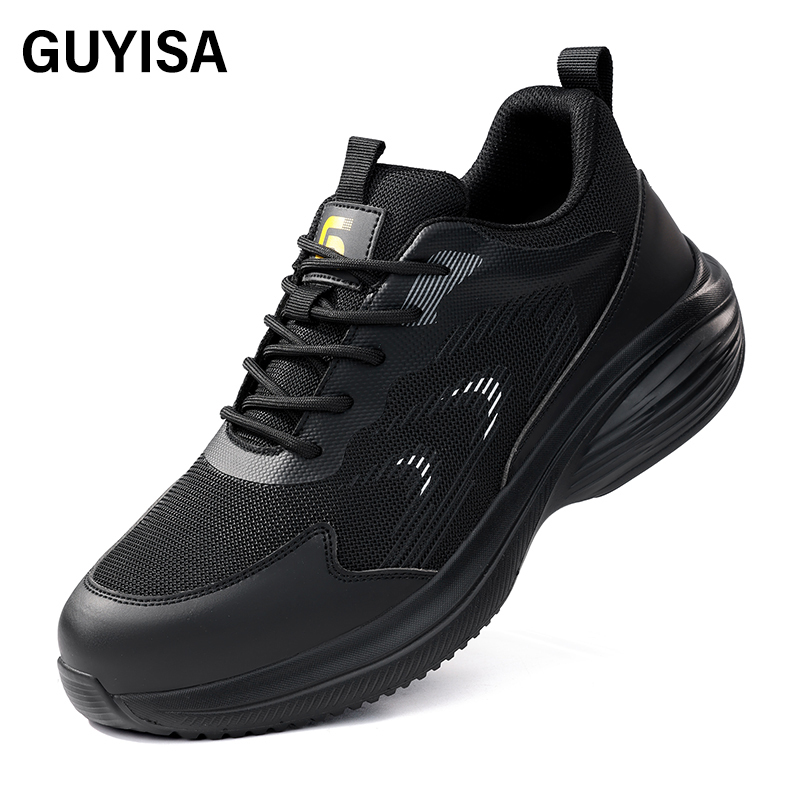 GUYISA  Black sports series anti-smashing anti-piercing labor protection shoes