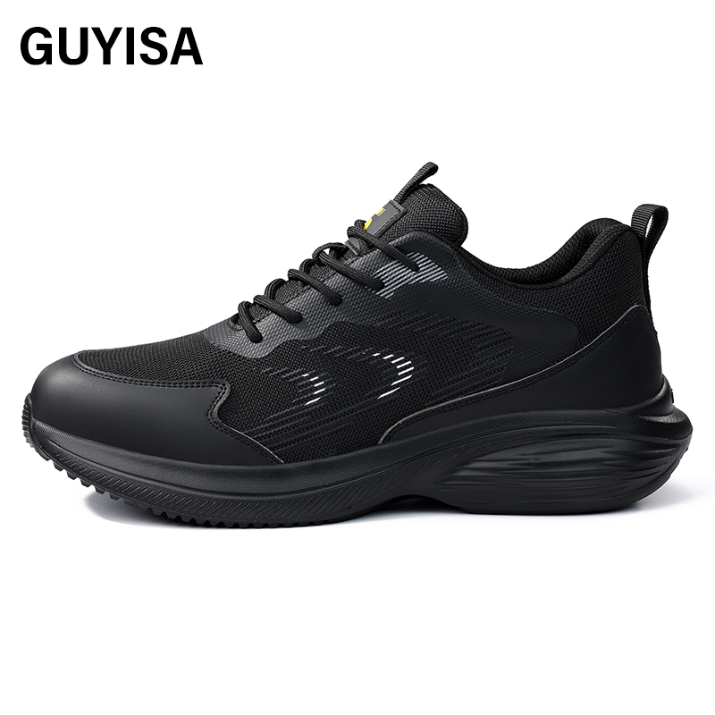 GUYISA  Black sports series anti-smashing anti-piercing labor protection shoes