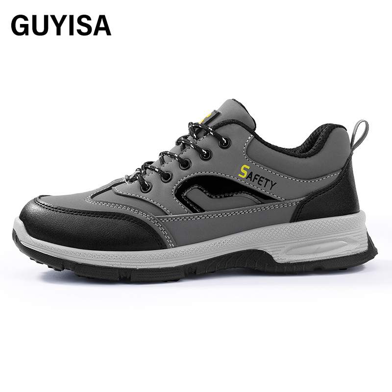 GUYISA  European standard steel toe cap grey hiking series anti - impact anti - puncture labor protection shoes