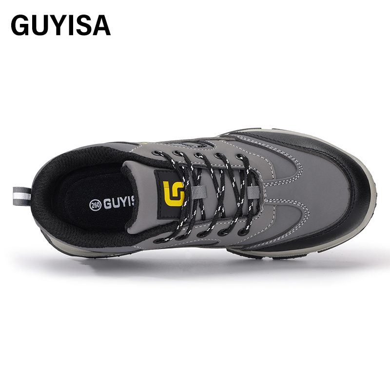 GUYISA  European standard steel toe cap grey hiking series anti - impact anti - puncture labor protection shoes