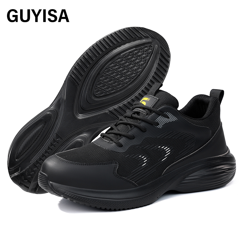 GUYISA  Black sports series anti-smashing anti-piercing labor protection shoes