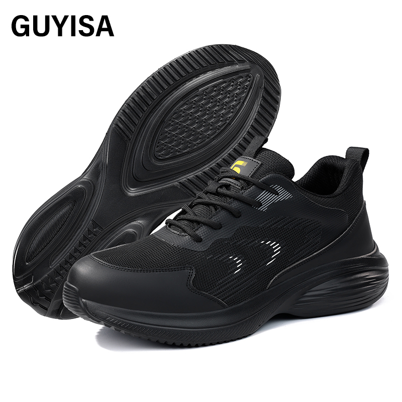 GUYISA  Black sports series anti-smashing anti-piercing labor protection shoes
