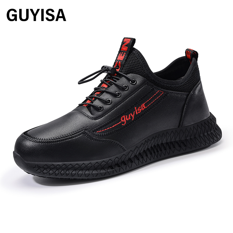 GUYISA  New black casual series anti - slip SRC chef shoes