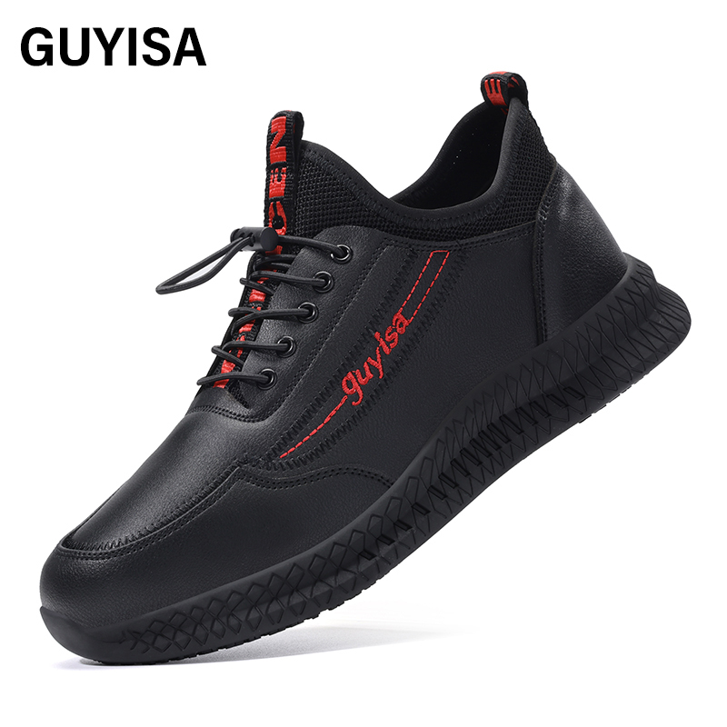 GUYISA  New black casual series anti - slip SRC chef shoes