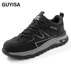 GUYISA   Black hiking series anti - impact anti - puncture rubber sole labor protection shoes