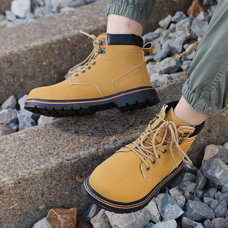 GUYISA  New yellow workwear series rubber sole labor protection shoes