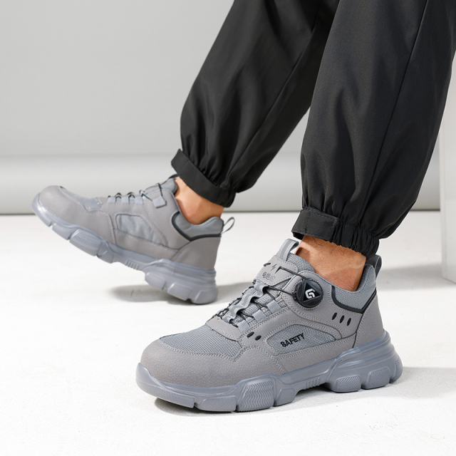 GUYISA  Anti - impact 10KV insulated grey workwear series rubber - plastic sole labor protection shoes