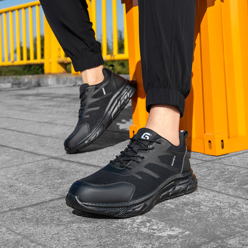 GUYISA  Sports series black anti - impact anti - puncture labor protection shoes