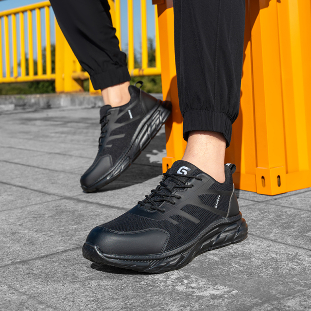 GUYISA  Sports series black anti - impact anti - puncture labor protection shoes