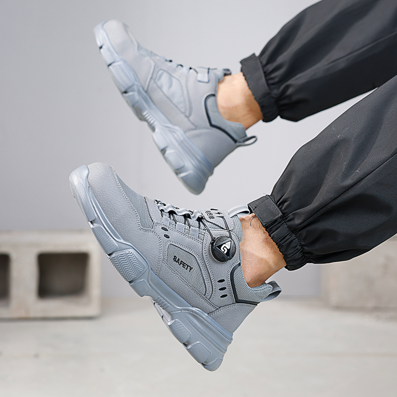 GUYISA  Anti - impact 10KV insulated grey workwear series rubber - plastic sole labor protection shoes