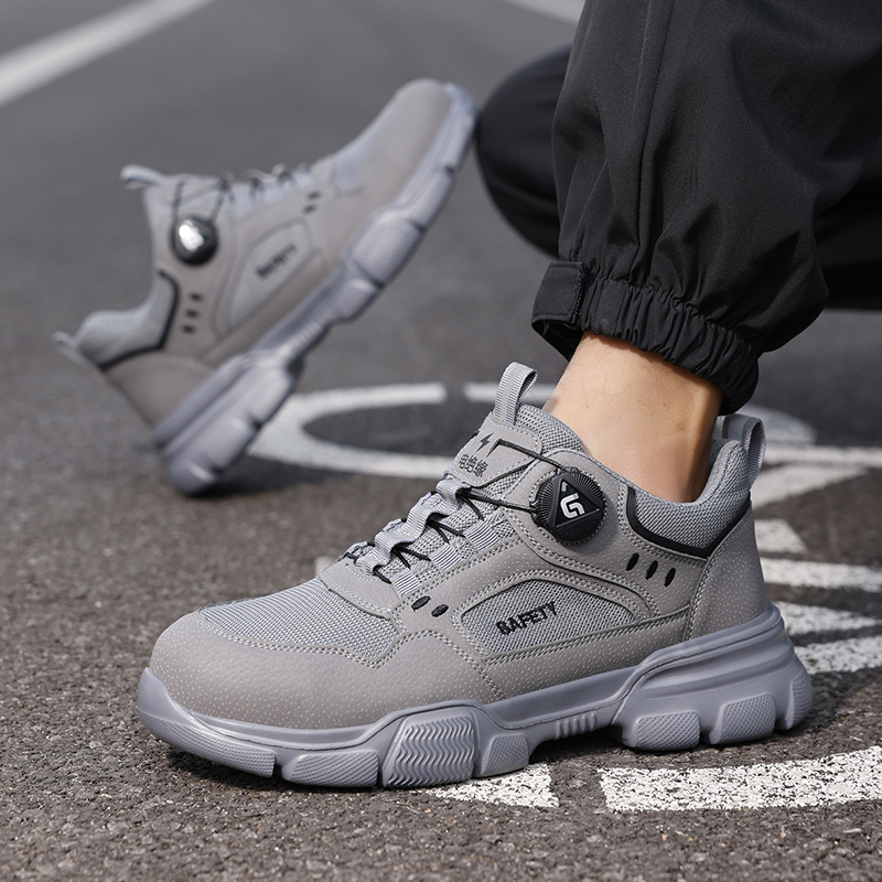GUYISA  Anti - impact 10KV insulated grey workwear series rubber - plastic sole labor protection shoes