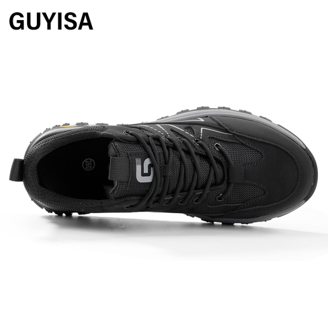 GUYISA   Black hiking series anti - impact anti - puncture rubber sole labor protection shoes