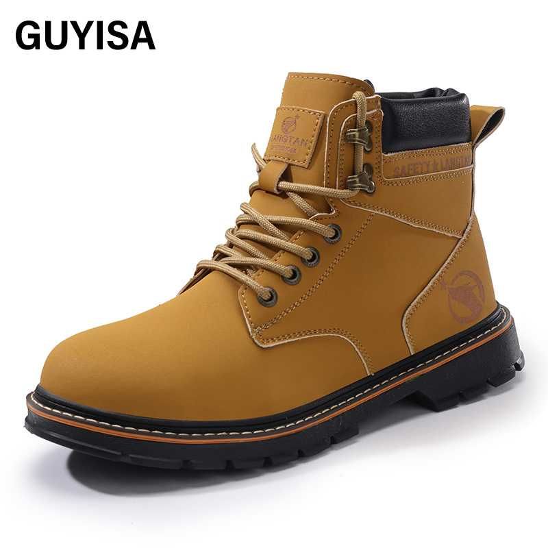 GUYISA  New yellow workwear series rubber sole labor protection shoes