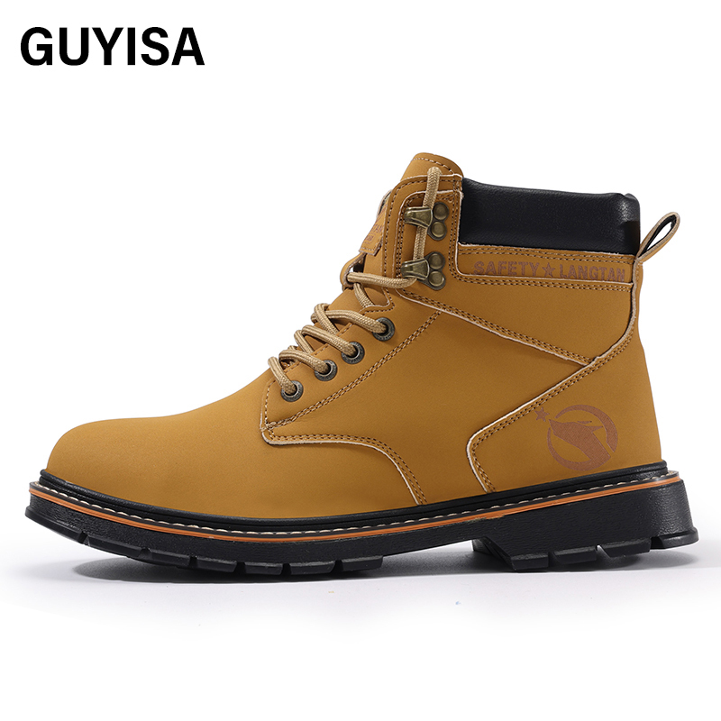 GUYISA  New yellow workwear series rubber sole labor protection shoes