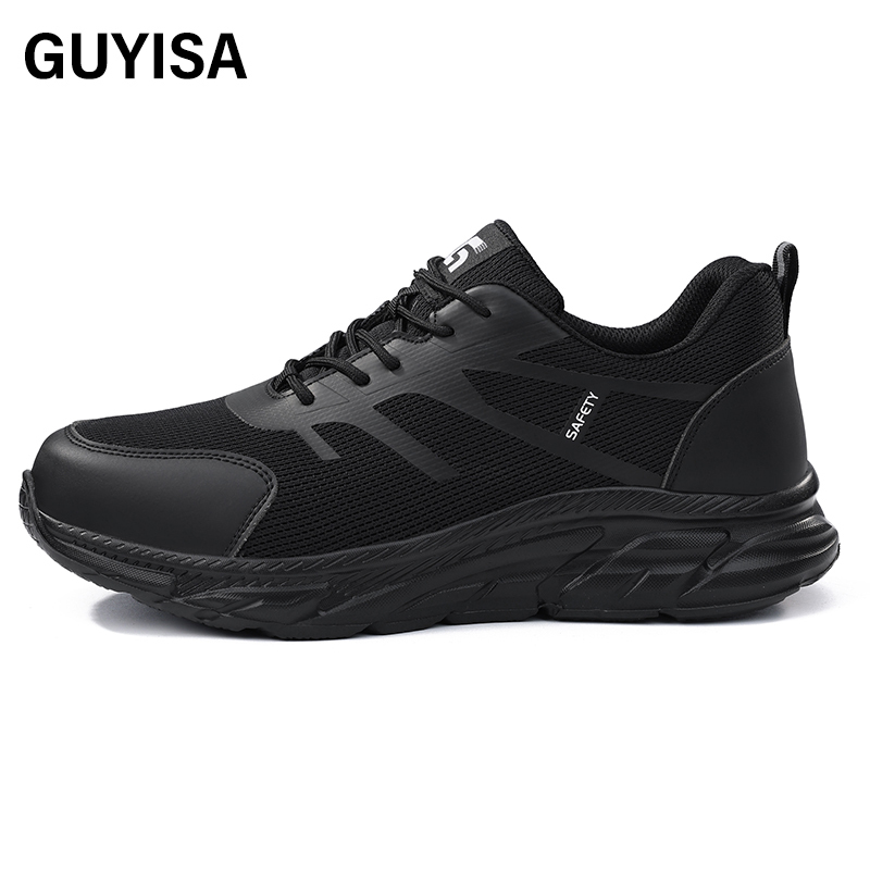 GUYISA  Sports series black anti - impact anti - puncture labor protection shoes