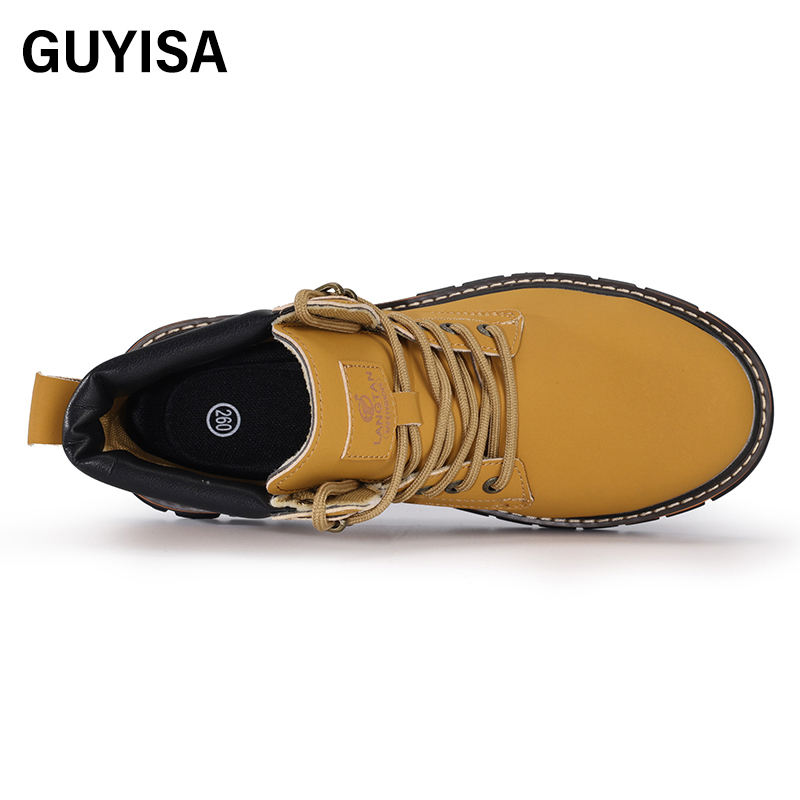 GUYISA  New yellow workwear series rubber sole labor protection shoes