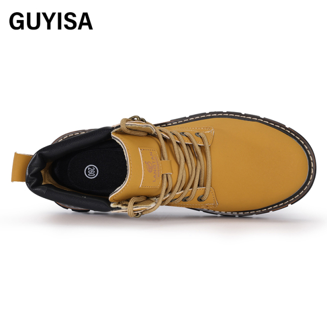 GUYISA  New yellow workwear series rubber sole labor protection shoes
