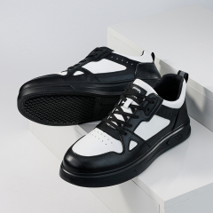 GUYISA  Black and white new casual series anti - slip SRC rubber sole chef shoes