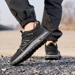 GUYISA   Black hiking series anti - impact anti - puncture rubber sole labor protection shoes