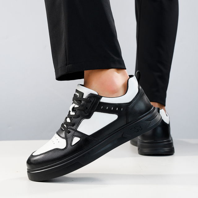 GUYISA  Black and white new casual series anti - slip SRC rubber sole chef shoes