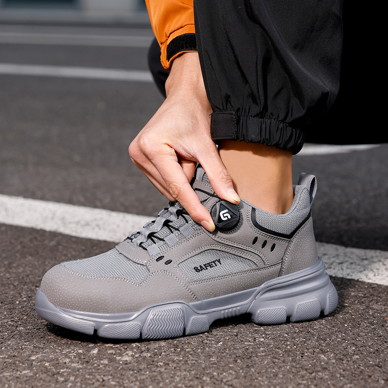 GUYISA  Anti - impact 10KV insulated grey workwear series rubber - plastic sole labor protection shoes
